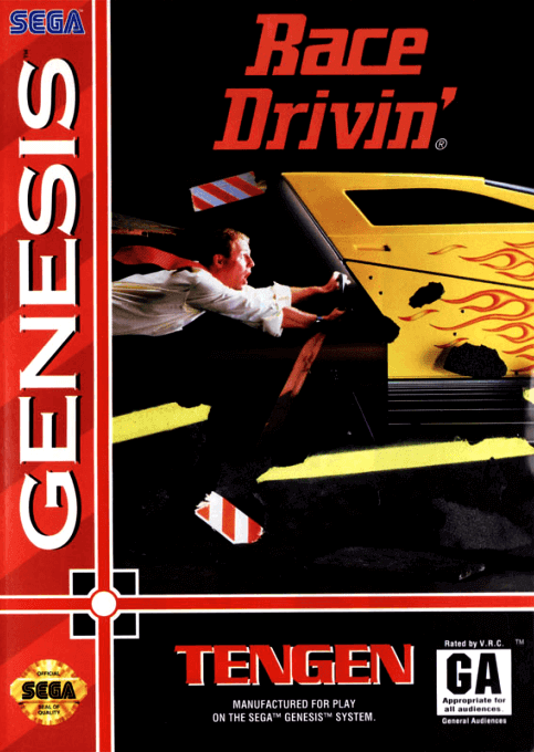Race Drivin box art for Sega Genesis